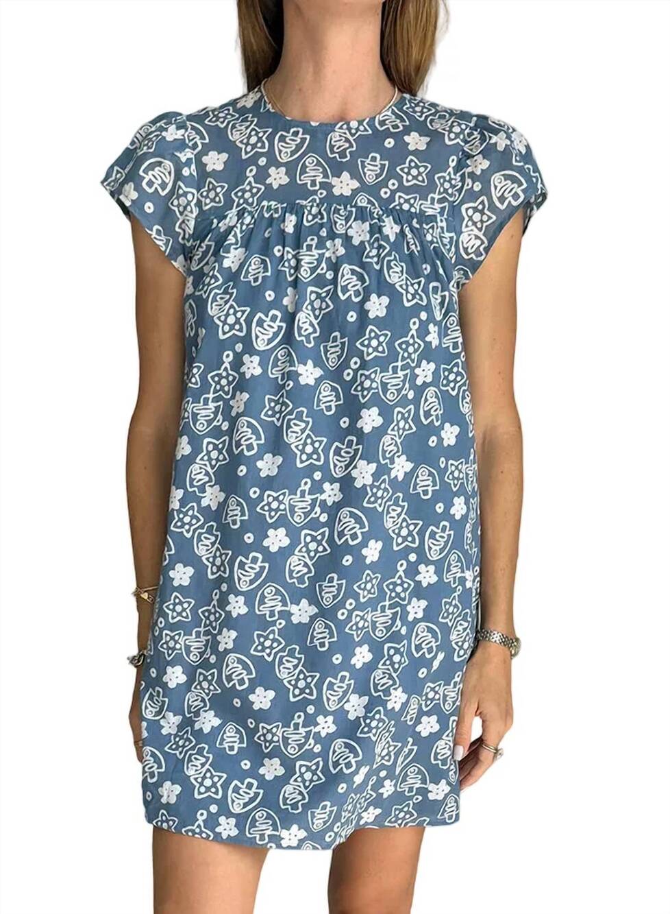 NEW CIAO LUCIA joelle mini dress in tidepool